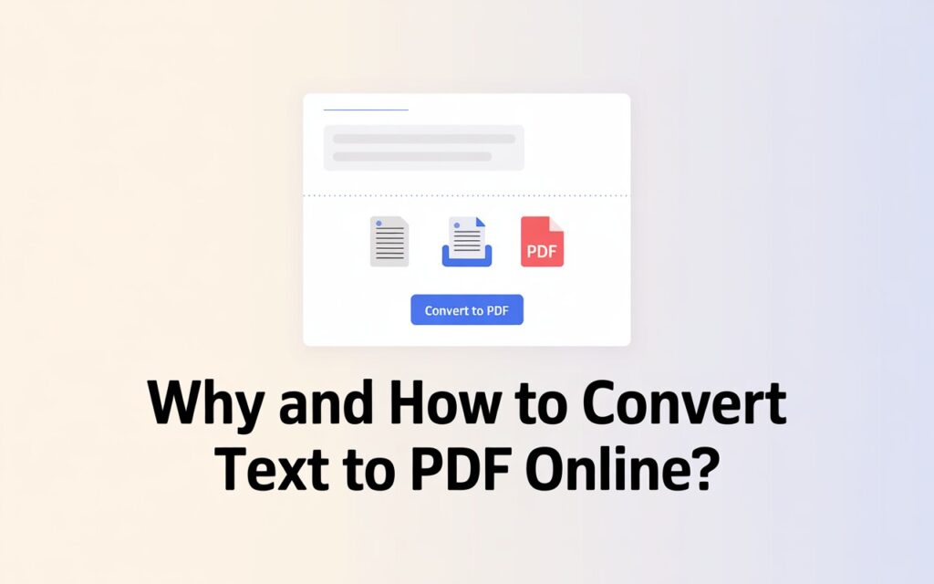 Why and How to Convert Text to PDF Online?